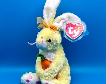 TY Beanie Baby - NIBBLIES the Yellow Bunny (6 inch)