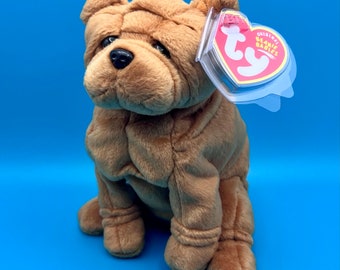 TY Beanie Baby - CRINKLES the Dog (5.5 inch)