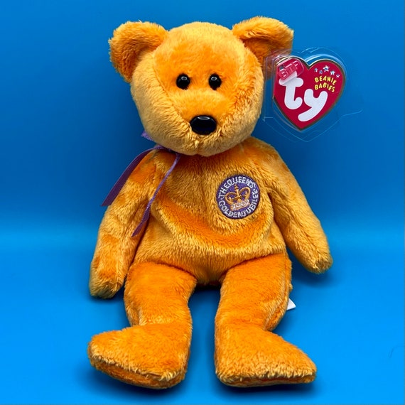 TY Beanie Baby CELEBRATIONS the Golden Jubilee Bear Queen Elizabeth 8.5 inch