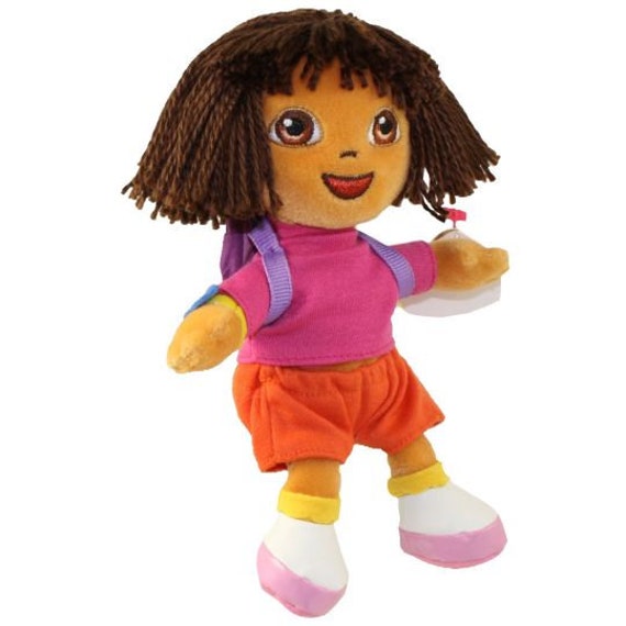 dora♡ TY Beanie Baby - DORA the Explorer (yarn Hair Version) (7.5