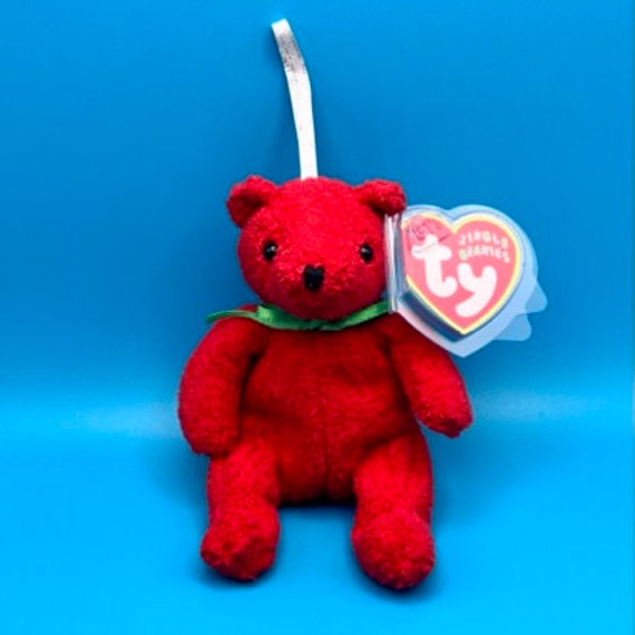 TY Jingle Beanie Baby MISTLETOE the Bear inch)
