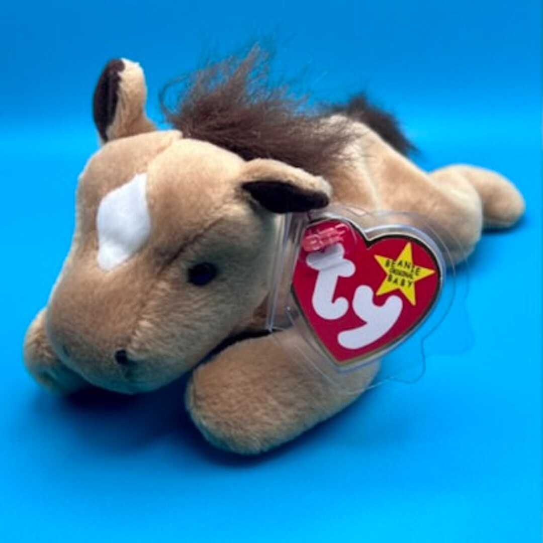 TY Beanie Baby DERBY the Horse with Star & Furry Mane 8 Inch Etsy