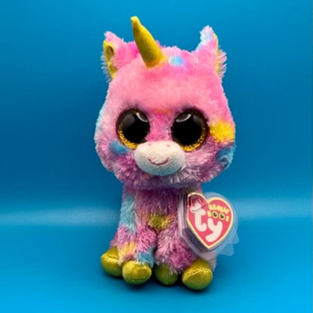 TY Beanie Boos -Wishful Unicorn (Glitter Eyes) Small 6 Plush