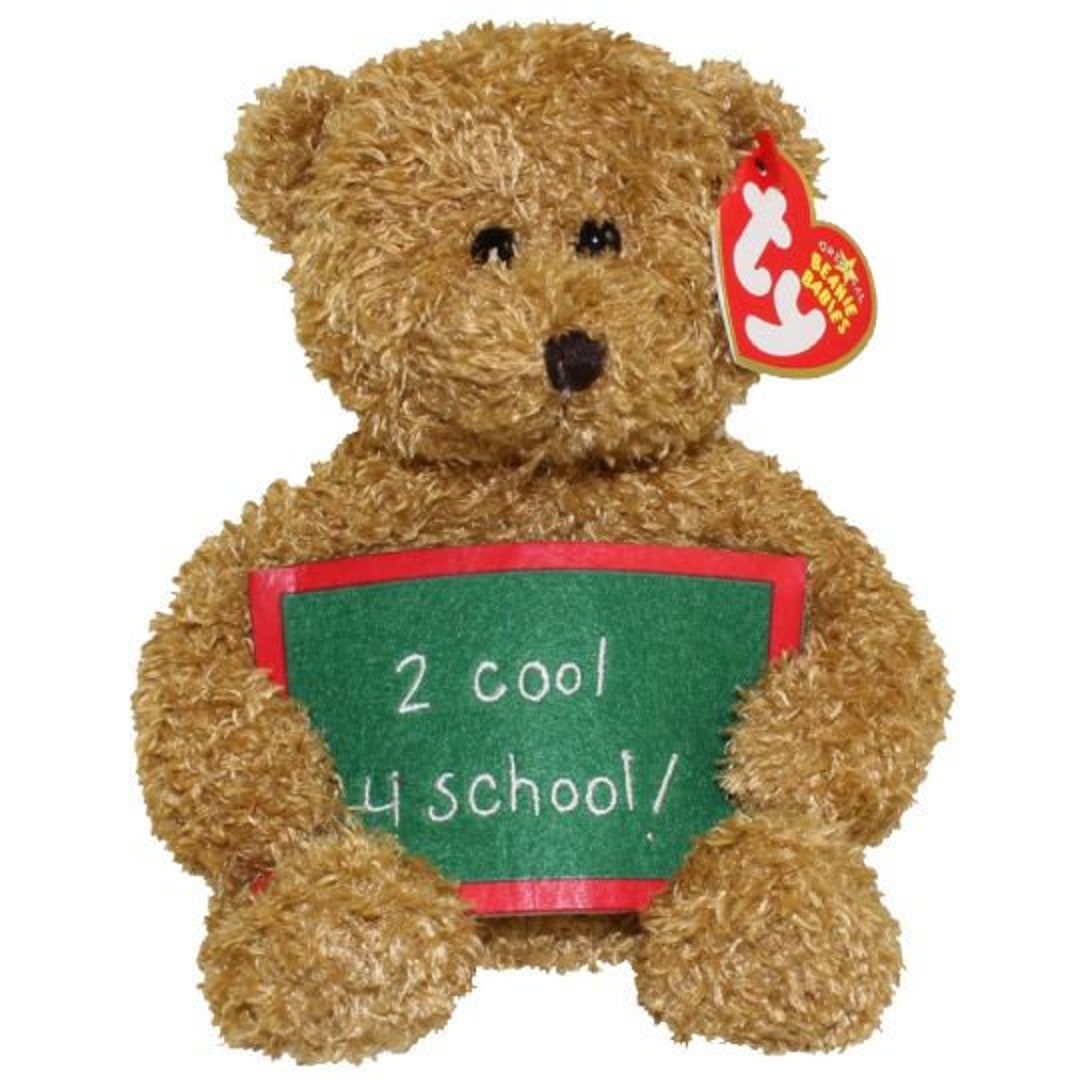 TY Beanie Baby SCHOOL ROCKS the Bear 2 Cool 4 School hallmark Exclusive ...