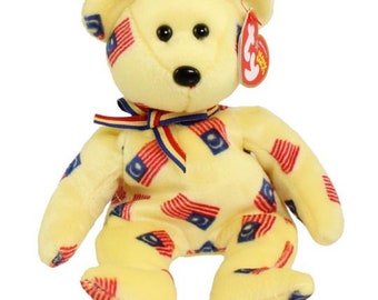 TY Beanie Baby - NEGARAKU the Bear (Malaysia Exclusive) (21 cm)