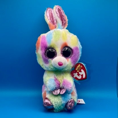 TY Beanie Boos BLOOMY the Rainbow Bunny (regular Size Inch