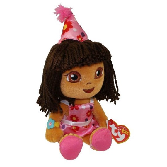 TY Beanie Baby - DORA the Explorer (happy Birthday Version
