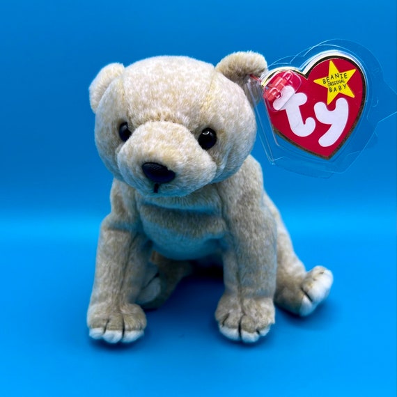 TY Beanie Baby ALMOND the Beige Bear 7 Inch Etsy