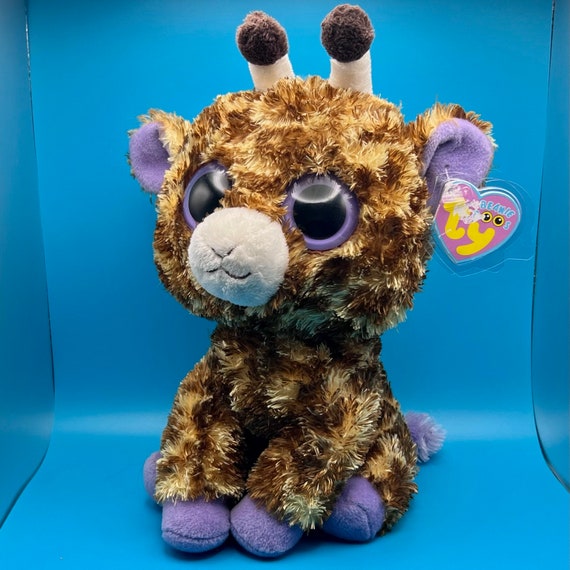 TY Beanie Boos SAFARI the Giraffe (Solid Eye Color) (Regular Size  inch)