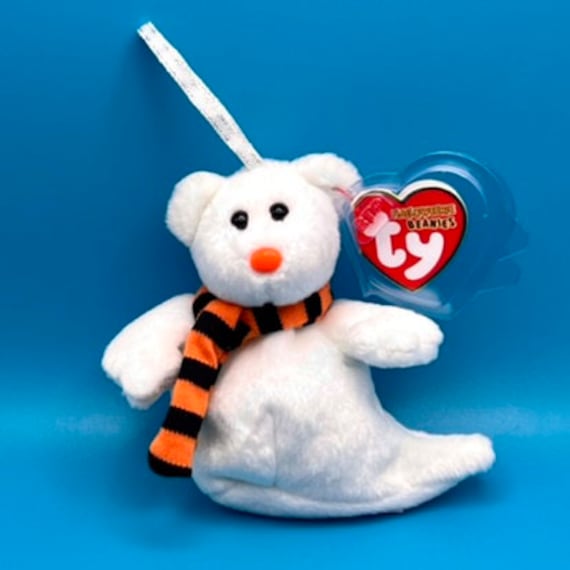TY Halloweenie Beanie Baby QUIVERS the Ghost Bear (4 Inch)