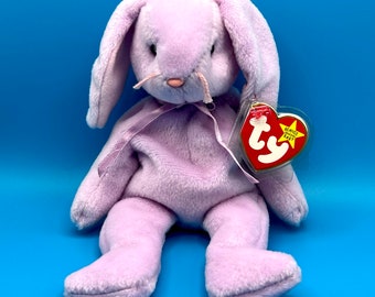 TY Beanie Baby - FLOPPITY the Purple Bunny (8.5 inch)