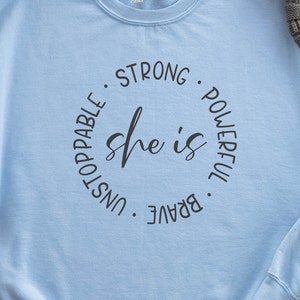 She Is Strong SVG, Girl Power Svg, Powerful Svg, Unstoppable Svg, She Is Brave Svg, Cricut Cut File