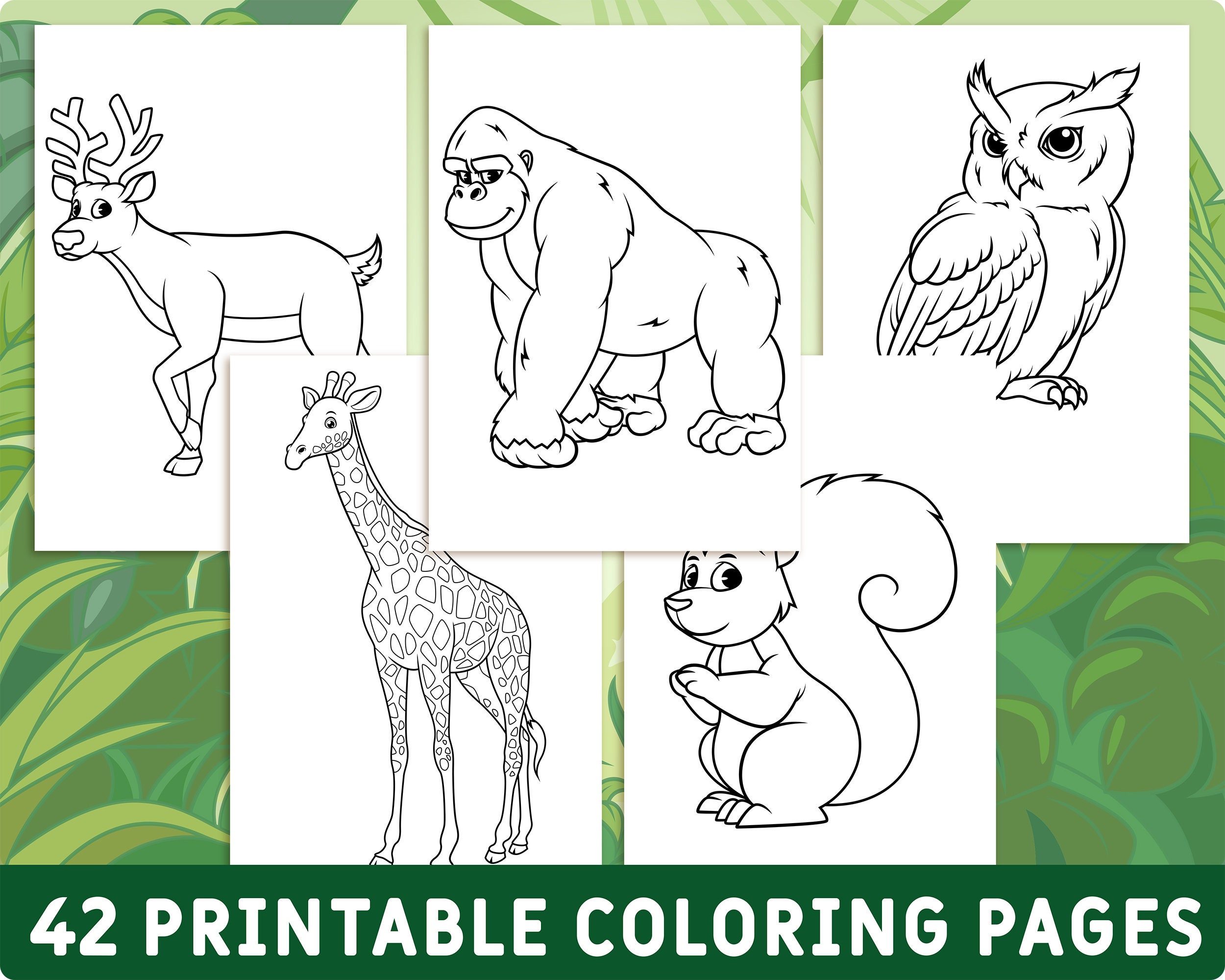 Coloring Paper Roll Poster Animal Drawing Banner Book Sheets Woodlandland Dolphin Jungle Giraffe Books Toddler Dinasour