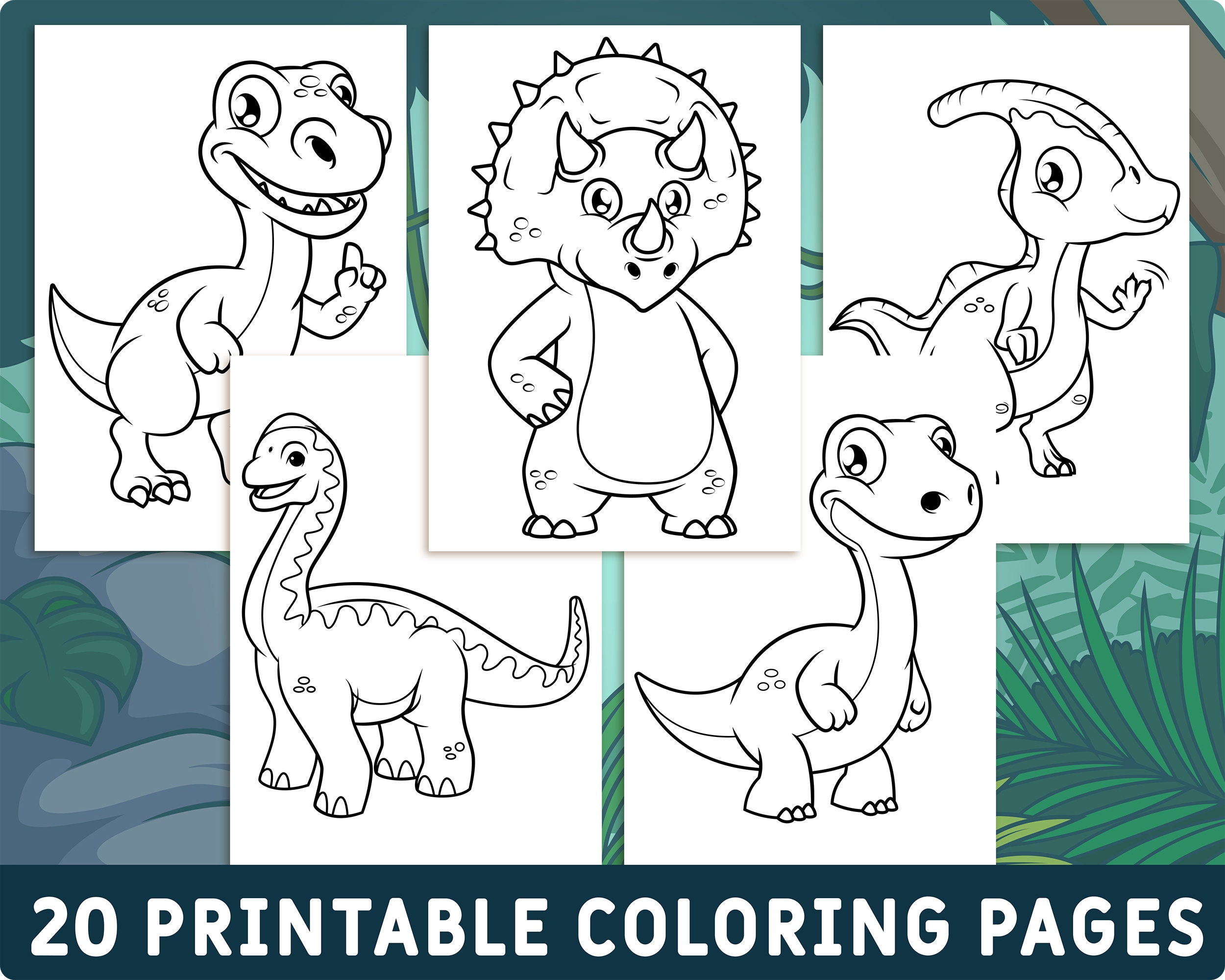 Dinosaur Coloring Book for Kids: Fun ABC Dinosaur Coloring Books