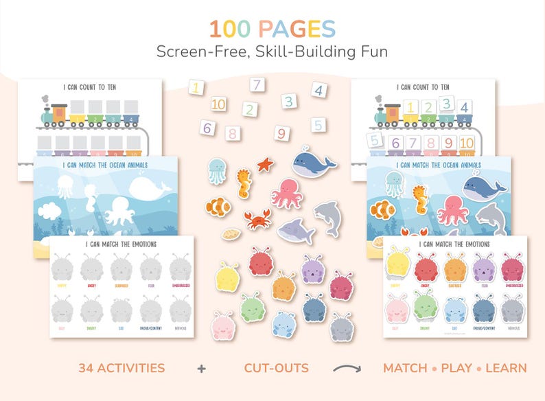 Quiet Book for Kids: 100 Pages of Screen-Free, Skill-Building Fun