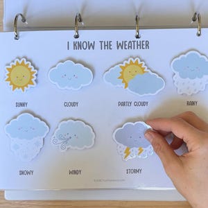 Completing the “I Know The Weather” activity