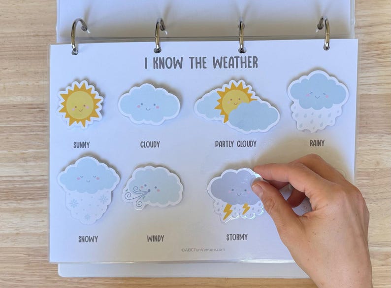 Completing the “I Know The Weather” activity