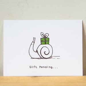 Carte postale - Cadeau en attente - Escargot