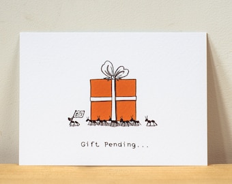 Postal - Regalo pendiente - Hormigas