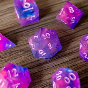 Crystal Princess - Handmade Sharp Edge Dice Set