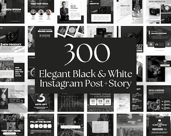 Black and White Instagram Feed - Etsy