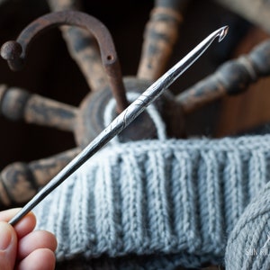 hand forged crochet hook texture for perfect grip