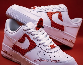 nike air force 1 brick red