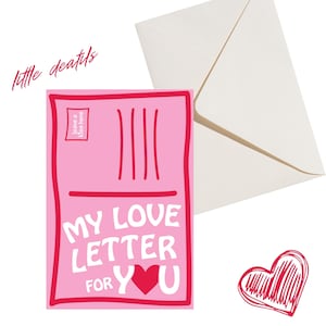 Liebeskarte/ Digitales Produkt/Valentinstag/Geschenk für Ihn/Geschenk für Sie/Liebesbrief/Küsse/Be My Valentine/Geschenk für Ihre bessere Hälfte/Liebe/A6