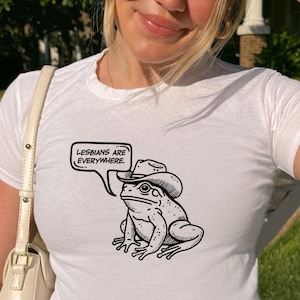 Sapphic Baby Tee, Funny Lesbian Shirt, Queer Shirt, Lesbian Gifts, Pride Month Y2K Baby Tee, LGBTQ Girlfriend Gifts, Gay WLW Pride Baby Tee