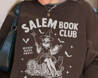 Salem Book Club Sweatshirt: Spooky Romance Reader Crewneck