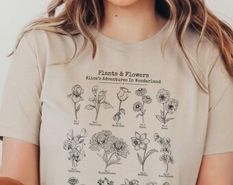 Alice in Wonderland Shirt: Vintage Herbology Book Lover Tee