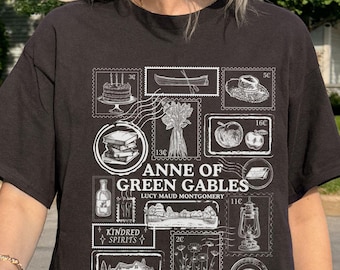 Anne of Green Gables Shirt, Literary Stamp Literature Aesthetic T-Shirt, Bookish Merch, Reading Shirt, Book Club Gifts, Vintage Graphic Tee