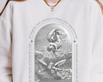 Icarus & Daedalus Greek Mythology Sweatshirt, Dark Academia Literature Sweater, Greek Myths Pullover, Vintage Greek Gods and Goddesses Gift