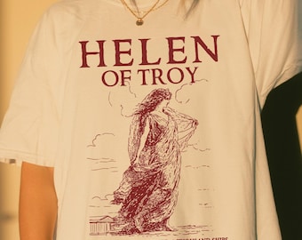 Helen Of Troy Comfort Colors® TShirt - Homer The Odyssey Bookish Tee, Trojan Horse Shirt, Greek Mythology Iliad Book Lover Gift, Trojan War