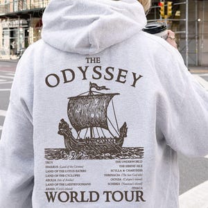 The Odyssey World Tour Hoodie - Homer The Odyssey Unisex Hoodie, Greek Mythology Hoodie, Scylla and Charybdis Hoodie, Vintage Bookish Gifts