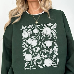 Pomegranate Sweatshirt, Persephone Sweatshirt, Greek Mythology Sweatshirt, Greek Goddess Sweater, Feminist Gift, Pomegranate Art Crewneck