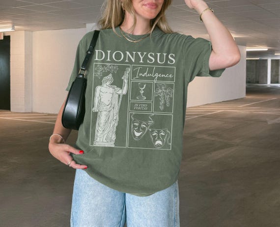 Dionysus Comfort Colors® Shirt - Greek Mythology Shirt, Homer The Odyssey Merch, Unisex Greek Gods Shirt, Literary Tee, Gift For Wine Lover