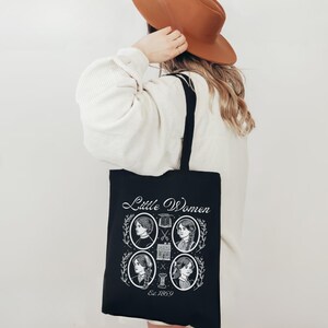 Little Women Tote Bag, Literary Bag, Reading Tote Bag, Light Academia Literature Totebag, Little Women Gifts, Bookish Gift For Book Lover image 4