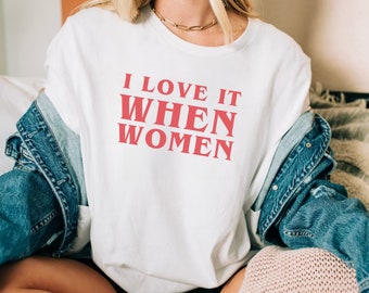 Sapphic T-Shirt, Lesbian Feminist TShirt, WLW Gift Ideas, Retro Lesbian Tee, Subtle Lesbian Pride Month Shirt, Pride Gift For Girlfriend