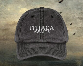 The Odyssey Hat - Greek Mythology Vintage Hat, Homer The Odyssey Unisex Hat, Ithaca Hat, Bookish Cap, Book Lover Gifts, Dark Academia Hat