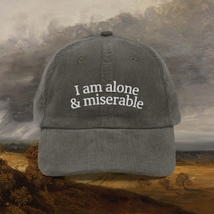 Frankenstein Embroidered Vintage Corduroy Cap, Mary Shelley Bookish Hat, Literary Gift, Classic Literature Cap, The Modern Prometheus Hat
