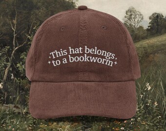 Bookish Embroidered Hat, Bookworm Hat, Book Club Gifts For Reader, Literature Reading Club Merch, Literary Gift, Book Nook Cap, Library Cap