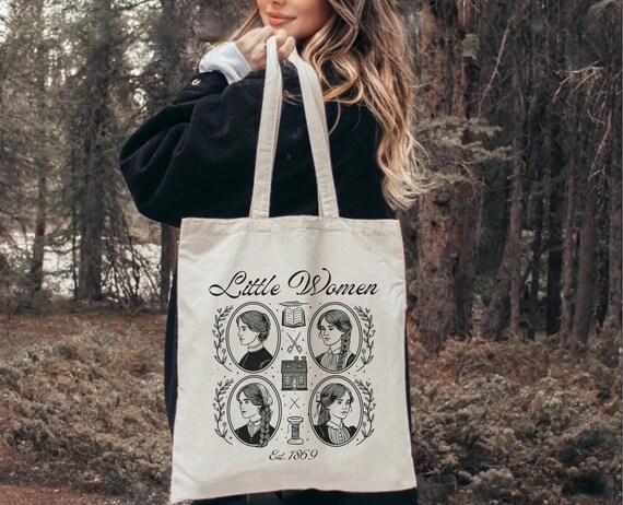 Little Women Tote Bag, Literary Bag, Reading Tote Bag, Light Academia Literature Totebag, Little Women Gifts, Bookish Gift For Book Lover