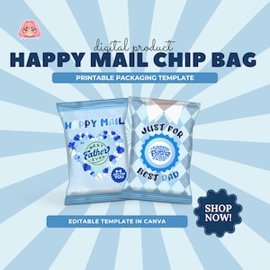 Father&#39;s Day Happy Mail Chip Bag Packaging by Karlalily