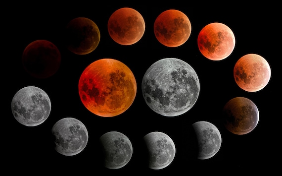 Eclipse de Lune du 27 juillet 2007, éclipse de lune, lune de sang