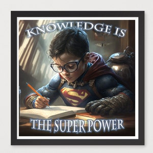 Framed poster - Illustration for children's motivation 01 - Study and knowledge