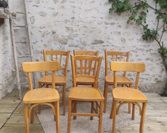 Suite de 6 chaises bistrot