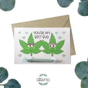 Carte personnalisée pour fumeurs de joints C'est mon meilleur ami, carte d'anniversaire pour fumeurs de joints, avec ou sans support commun, cadeau pour fumeurs de joints, cadeaux pour fumeurs de joints
