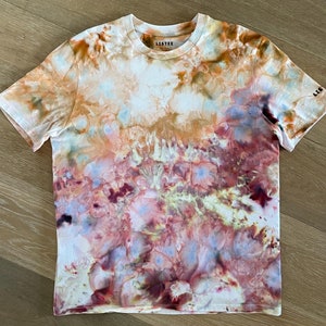 Hand-Dyed Organic Cotton T-Shirt: Unisex Watercolor Ice Dye