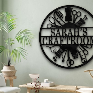 Personalized Craft Room Sign Art Studio Decor Painting Pottery